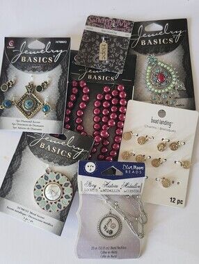 Bulk Jewelry Making Supply Lot NWT - Cousin Jewelry Basics Blue Moon Beads
